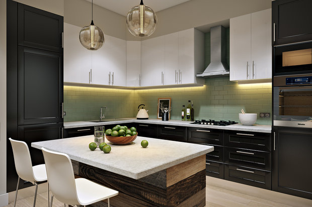 Фотография: Кухня и столовая в стиле Современный, Эко, Лофт, Квартира, Проект недели – фото на INMYROOM