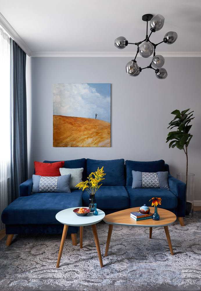 Фотография: Гостиная в стиле Современный, Квартира, Проект недели, Долгопрудный, 4 и больше, Более 90 метров, Марина Каралкина – фото на INMYROOM