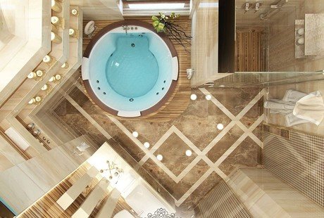 Японские мотивы в интерьере ванной комнаты