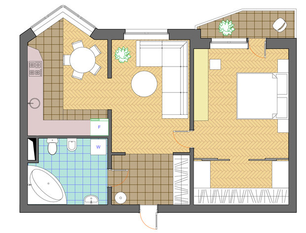Фотография: Планировки в стиле , Квартира, Дома и квартиры, Перепланировка, П44т – фото на INMYROOM
