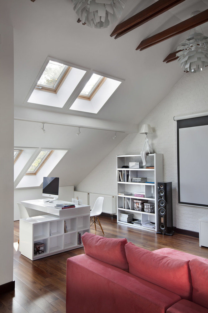 Фотография: Кабинет в стиле Скандинавский, Дом, Проект недели, Подмосковье, Таунхаус, Более 90 метров, Антонина Синчугова – фото на INMYROOM