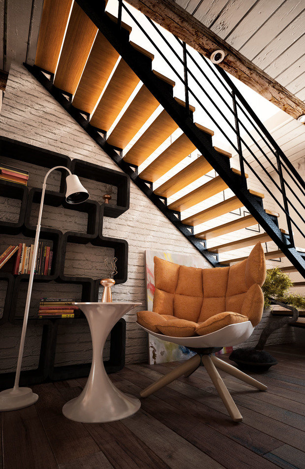 Фотография: Мебель и свет в стиле Лофт, Квартира, Дом, Дома и квартиры, Проект недели – фото на INMYROOM