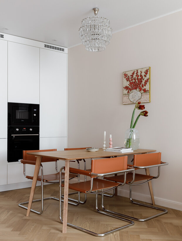 Фотография: Кухня и столовая в стиле Современный, Квартира, Проект дня, Москва, 2 комнаты, 40-60 метров, Екатерина Пашнина – фото на INMYROOM