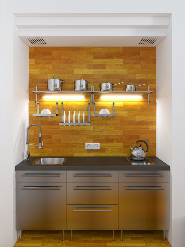 Фотография: Кухня и столовая в стиле Современный, Хай-тек – фото на INMYROOM