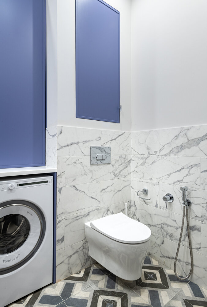 Фотография: Ванная в стиле Современный, Классический, Квартира, Проект недели, Москва, 3 комнаты, Более 90 метров, Юлия Сергеева – фото на INMYROOM