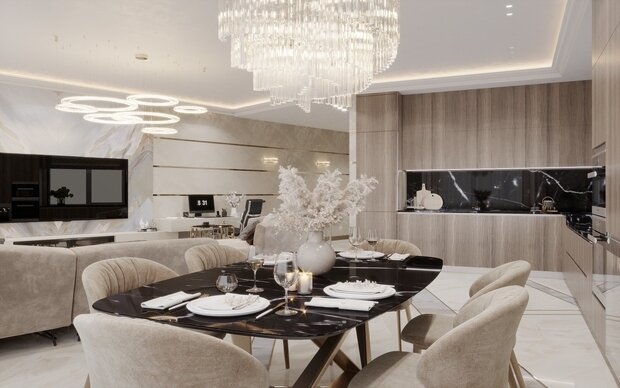 Фото из портфолио Дизайн интерьера квартиры для молодой девушки в стиле ар-деко – фотографии дизайна интерьеров на INMYROOM