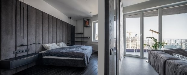 Фотография: Спальня в стиле Современный, Минимализм, Квартира, Проект недели, Киев, 2 комнаты, 60-90 метров, Lauri Brothers, Юрий Лаури, Сергей Лаури, Анастасия Темпинская – фото на INMYROOM