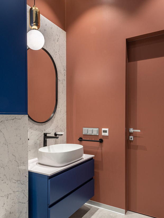 Фотография: Ванная в стиле Современный, Квартира, Проект недели, Москва, 3 комнаты, Более 90 метров, Елена Акимова – фото на INMYROOM