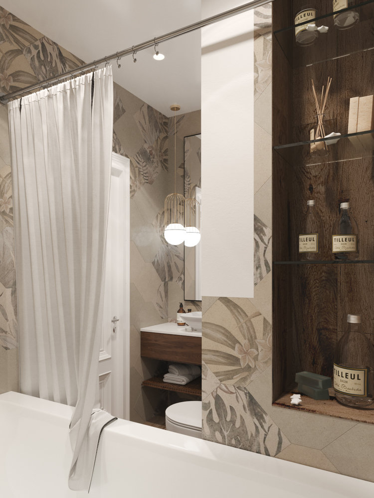 Фотография: Ванная в стиле Современный, Квартира, Проект дня, Москва, Юлия Чернова, 3 комнаты, 60-90 метров – фото на INMYROOM Фотография: Ванная в стиле Современный, Квартира, Проект дня, Москва, Юлия Чернова, 3 комнаты, 60-90 метров – фото на INMYROOM