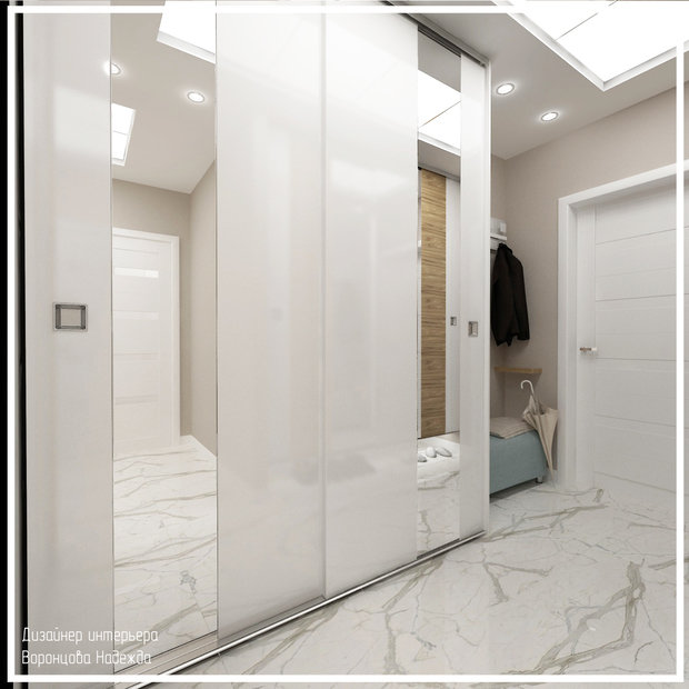 Фото из портфолио Светлая квартира 75 кв.м. – фотографии дизайна интерьеров на INMYROOM