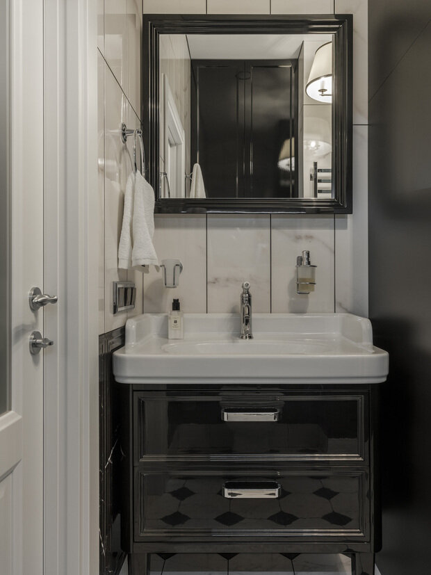 Фотография: Ванная в стиле Классический, Современный, Эклектика, Квартира, Проект недели, Москва, 2 комнаты, 40-60 метров – фото на INMYROOM