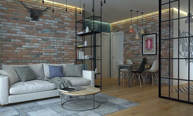 Фото из портфолио Квартира с элементами индустриального дизайна на ул.Молодежная – фотографии дизайна интерьеров на INMYROOM