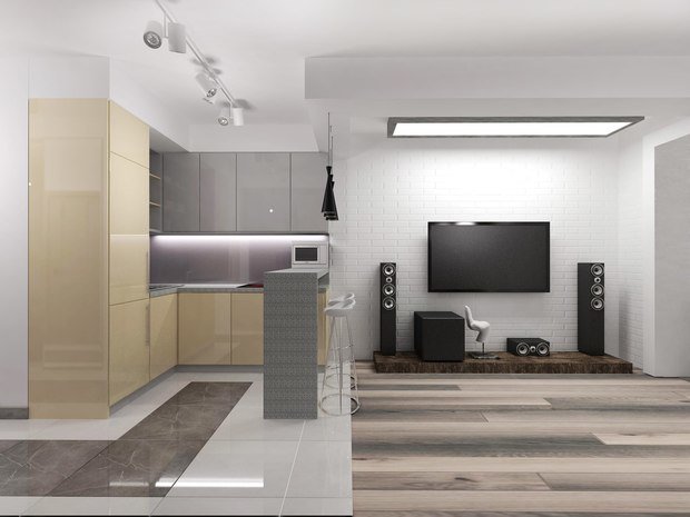 Фотография: Кухня и столовая в стиле Современный, Хай-тек, Квартира, Дома и квартиры, Проект недели – фото на INMYROOM