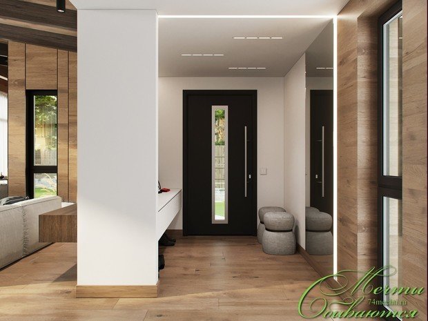 Фото из портфолио Интерьеры дома над прудом в свободном стиле – фотографии дизайна интерьеров на INMYROOM