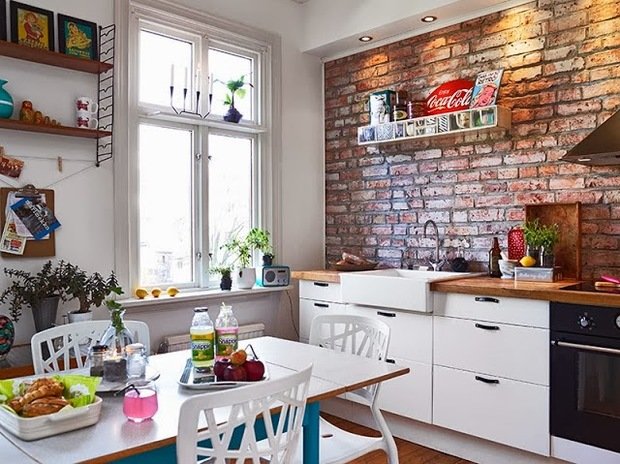 Фотография: Кухня и столовая в стиле Лофт, Скандинавский, Малогабаритная квартира, Квартира, Дома и квартиры – фото на INMYROOM