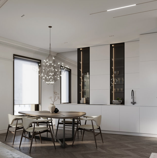 Фотография: Кухня и столовая в стиле Минимализм, Советы, #каксэкономить, дизайн-проект, как рассчитать стоимость – фото на INMYROOM