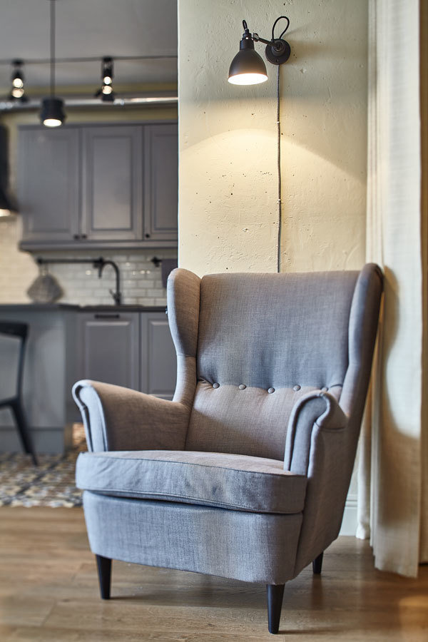 Фотография: Мебель и свет в стиле Скандинавский, Квартира, Проект недели, 2 комнаты, 60-90 метров, Елена Никитина, Анна Пустовойтова – фото на INMYROOM