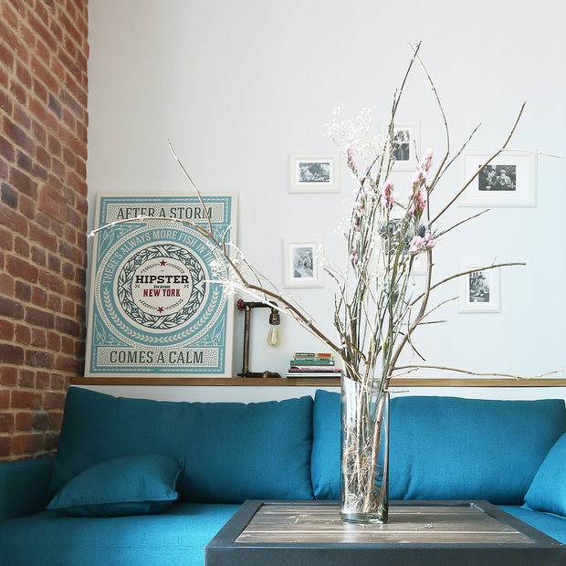 Фотография: Кухня и столовая в стиле Лофт, Малогабаритная квартира, Квартира, Студия, Москва, Монолитный дом, до 40 метров, #каксэкономить, Марина Антоненкова – фото на INMYROOM