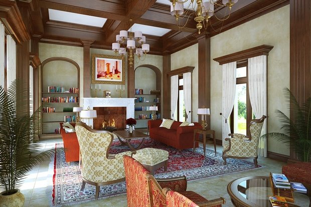 Фото из портфолио Гостиная в классическом доме. – фотографии дизайна интерьеров на INMYROOM