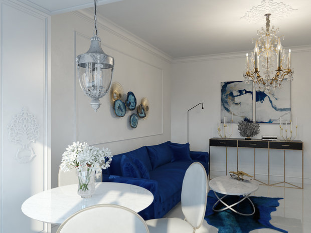 Фото из портфолио Белая квартира – фотографии дизайна интерьеров на INMYROOM