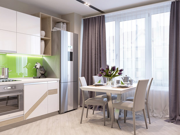 Фото из портфолио Квартира на свободной планировке – фотографии дизайна интерьеров на INMYROOM