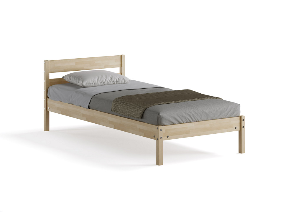 Кровать Мечта 90х200 бежевого цвета без подъемного механизма