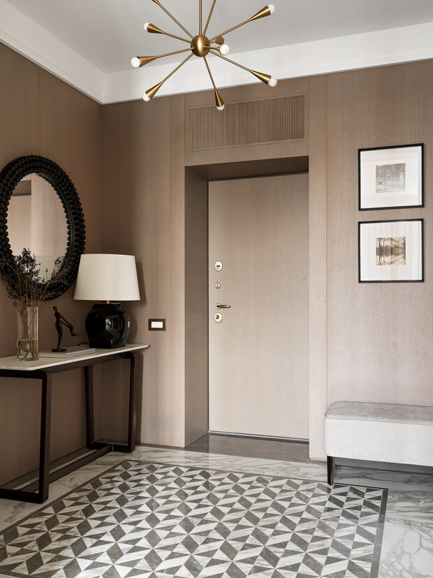 Фотография: Прихожая в стиле Современный, Квартира, Проект дня, Москва, 2 комнаты, 60-90 метров, Эксклюзивные проекты, минимализм с элементами современного дизайна, эклектика: парижский шик, Кирилл Шабанов – фото на INMYROOM