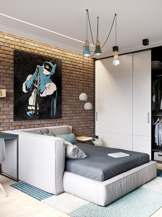 Фотография: Спальня в стиле Лофт, Гид, Елена Иванова, Никита Зуб, Co:Interior, OM Design, энциклопедия_перепланировка, Cartelle Design, энциклопедия_интерьер, IN MY BOX, премия 2018 INMYROOM – фото на INMYROOM