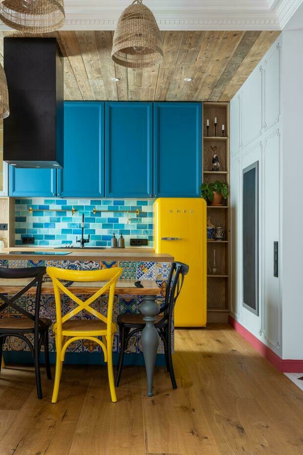 Фотография: Кухня и столовая в стиле Прованс и Кантри, Восточный, Эклектика, Винтажный, Квартира, Проект недели, Санкт-Петербург, Кирпичный дом, 2 комнаты, 40-60 метров, Seven Size, Елизавета Рабизо – фото на INMYROOM