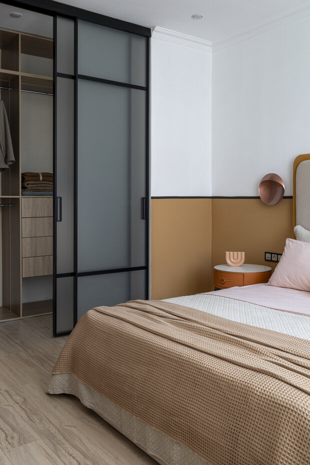 Фотография: Спальня в стиле Современный, Эклектика, Квартира, Проект дня, Казахстан, 2 комнаты, Более 90 метров, Надира Мустафина – фото на INMYROOM