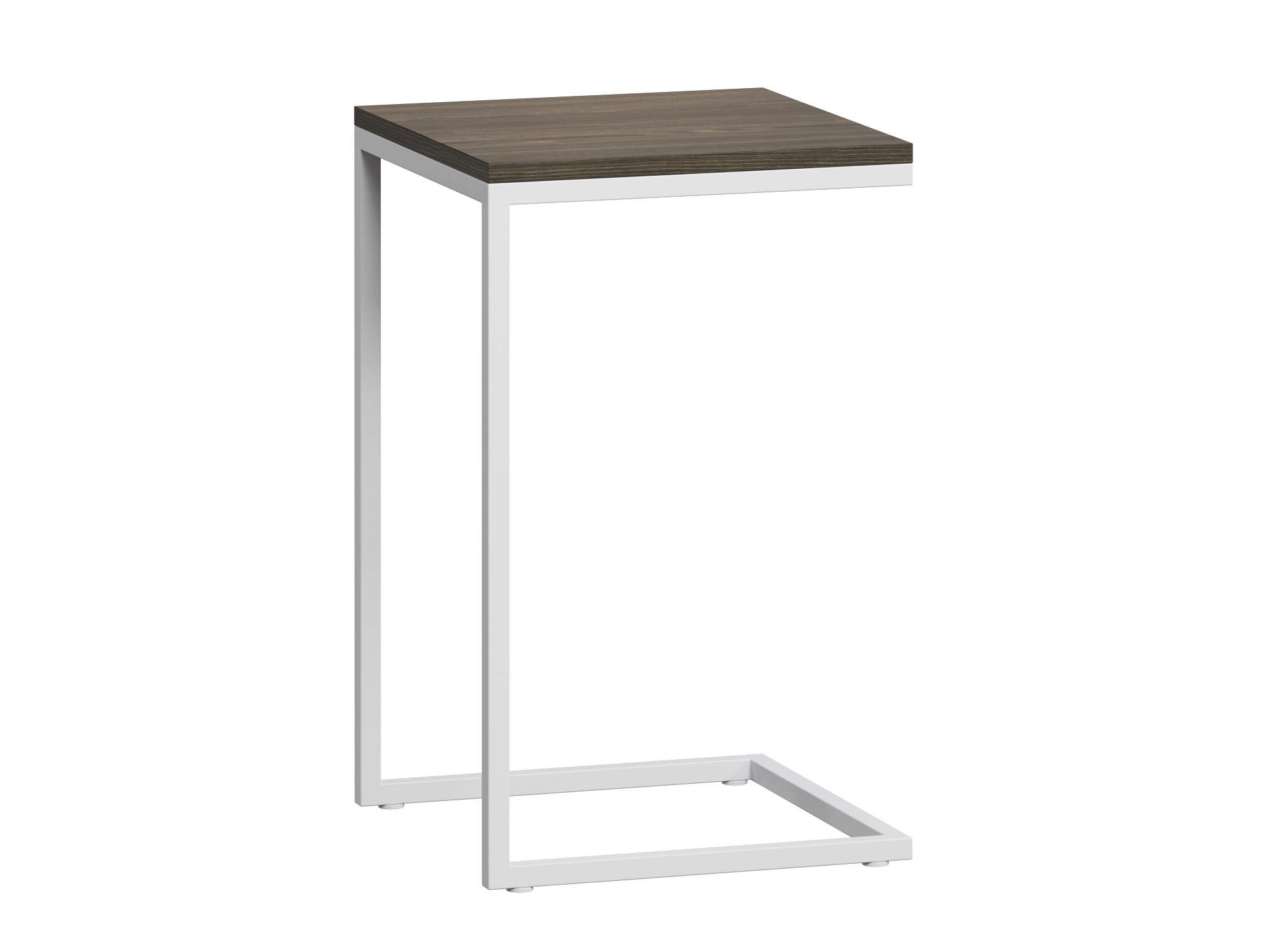 Стол кофейный Бервин с белым основанием  