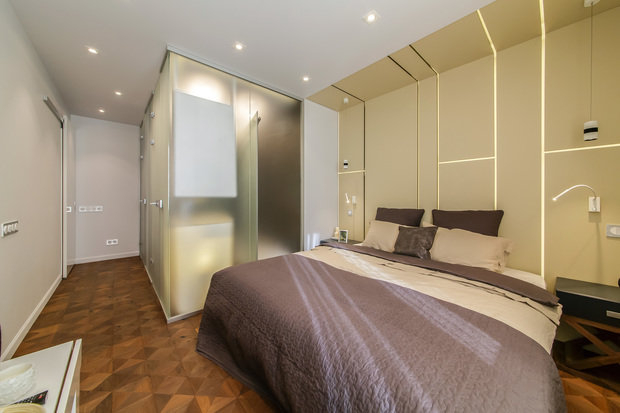 Фото из портфолио Спальня со стеклянным кубом – фотографии дизайна интерьеров на INMYROOM