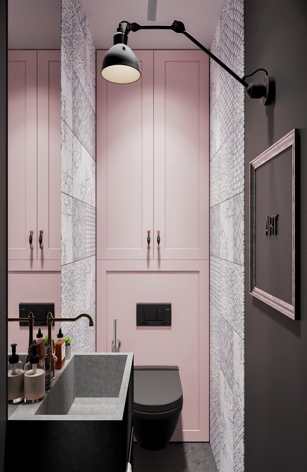 Фотография: Ванная в стиле Лофт, Эклектика, Квартира, Проект недели, Москва, 3 комнаты, 60-90 метров, Анна Показаньева – фото на INMYROOM