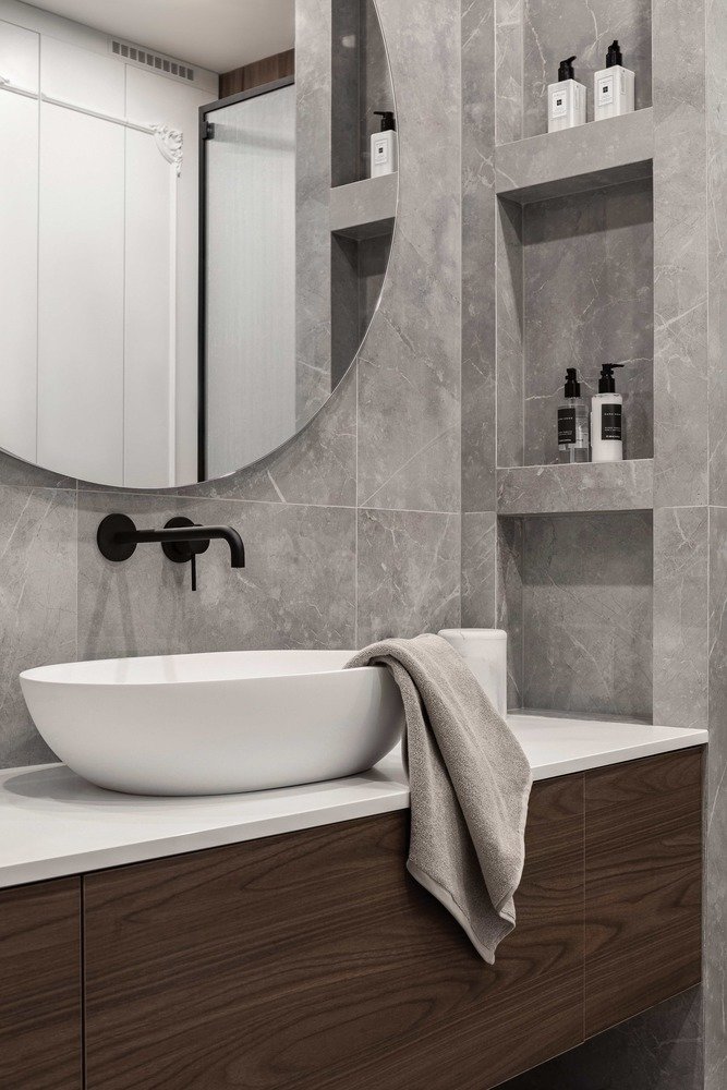 Фотография: Ванная в стиле Современный, Классический, Декор интерьера, Квартира, Проект недели, Санкт-Петербург, 2 комнаты, 60-90 метров, Мария Софронова – фото на INMYROOM Фотография: Ванная в стиле Современный, Классический, Декор интерьера, Квартира, Проект недели, Санкт-Петербург, 2 комнаты, 60-90 метров, Мария Софронова – фото на INMYROOM