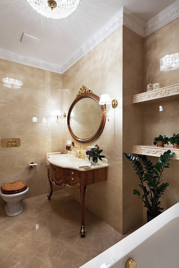 Фотография: Ванная в стиле Классический, Квартира, Проект недели – фото на INMYROOM