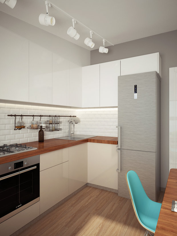 Фото из портфолио Светлая кухня в скандинавском стиле – фотографии дизайна интерьеров на INMYROOM