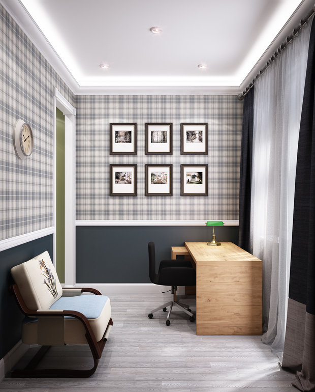 Фотография: Кабинет в стиле Прованс и Кантри, Дом, Проект недели, Марина Саркисян, Московская область, Таунхаус, КП Кронбург – фото на INMYROOM