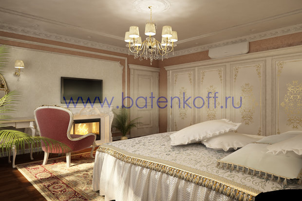 Фото из портфолио Дизайн проект спальни в классическом стиле на Юмашева от дизайн студии Батенькофф. – фотографии дизайна интерьеров на InMyRoom.ru