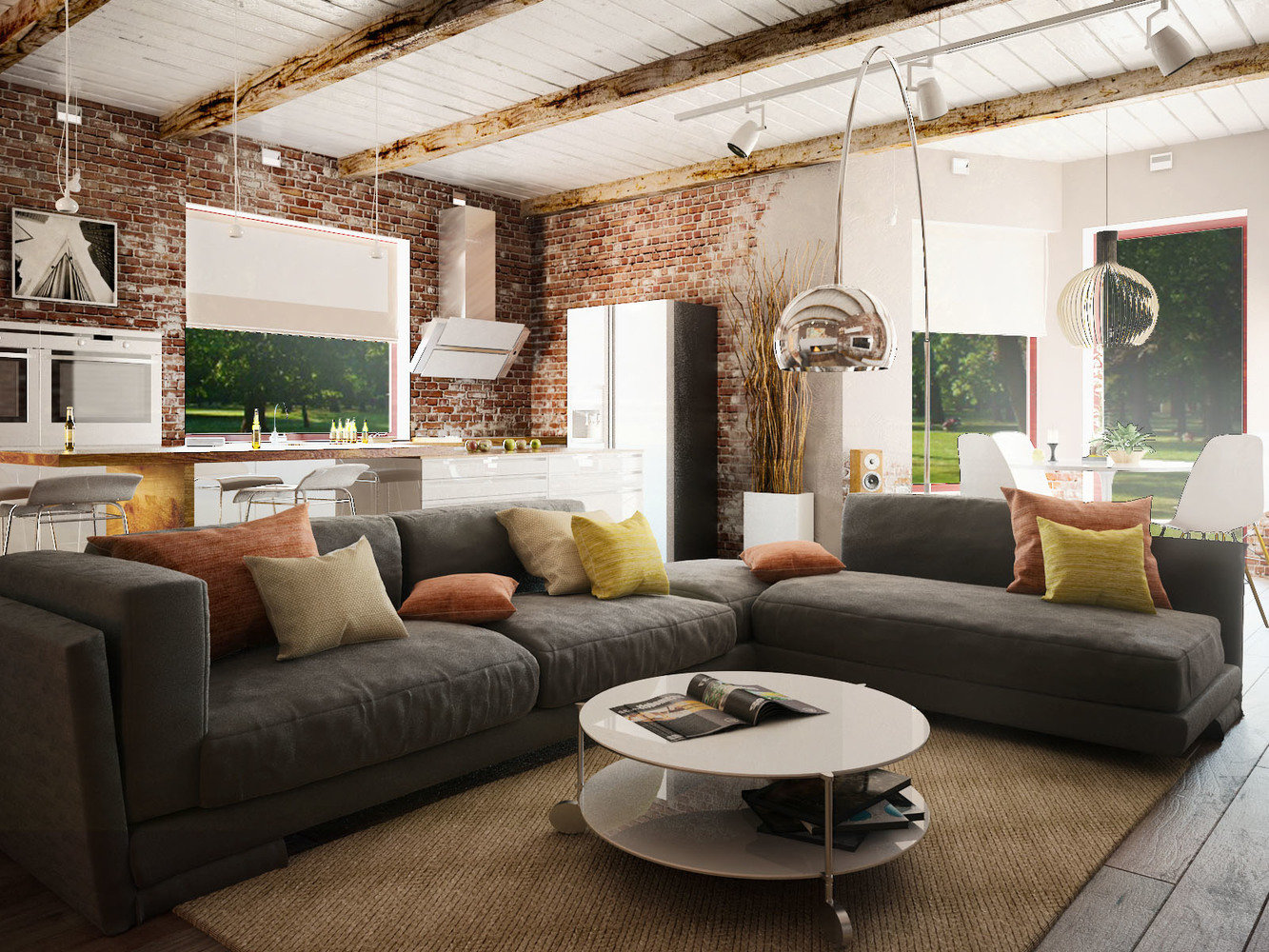 Фотография: Гостиная в стиле Лофт, Квартира, Дом, Дома и квартиры, Проект недели – фото на INMYROOM