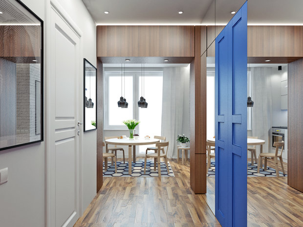 Фотография: Кухня и столовая в стиле Лофт, Современный, Скандинавский, Квартира, Россия, Планировки, Мебель и свет, Проект недели, Подмосковье, Belinka, WoodBee, Artek, AJ Louis Poulsen, Massive NERO, Flos Aim, Антон Севастьянов – фото на INMYROOM