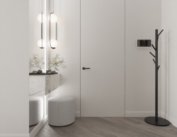 Фото из портфолио Дизайн интерьера квартиры в белом минимализме – фотографии дизайна интерьеров на INMYROOM