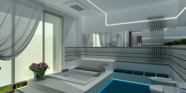 Фотография: Ванная в стиле Современный, Хай-тек, Дом, Минимализм, Проект недели – фото на INMYROOM