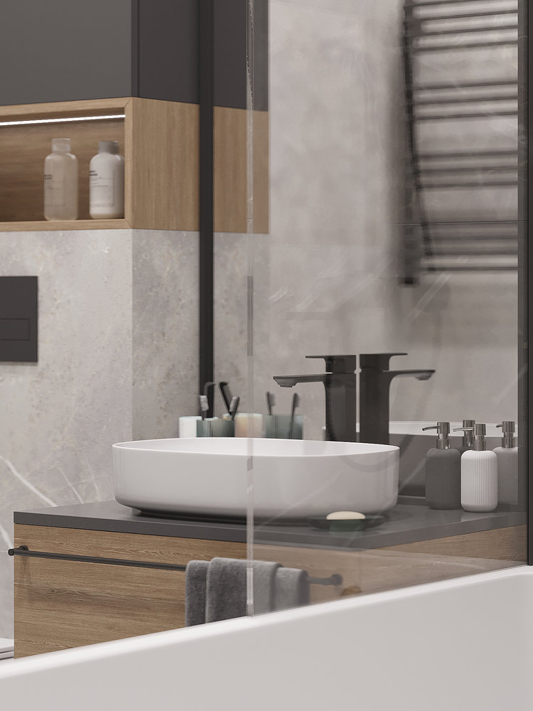 Фото из портфолио Современный интерьер в ЖК «Znak», Ижевск, 73 кв. м2 – фотографии дизайна интерьеров на INMYROOM Фото из портфолио Современный интерьер в ЖК «Znak», Ижевск, 73 кв. м2 – фотографии дизайна интерьеров на INMYROOM