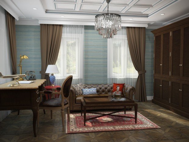 Фотография: Кабинет в стиле Прованс и Кантри, Классический, Дом, Советы, Дача, оксана евдокимова, мм-2 – фото на INMYROOM