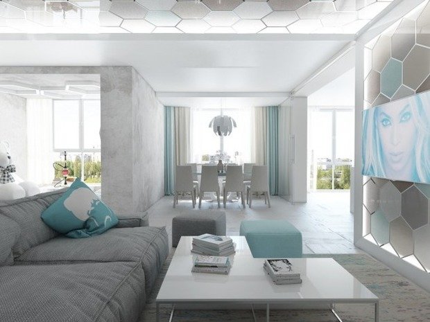 Фото из портфолио Дизайн-проект гостиной - "Кубик - рубик" – фотографии дизайна интерьеров на INMYROOM