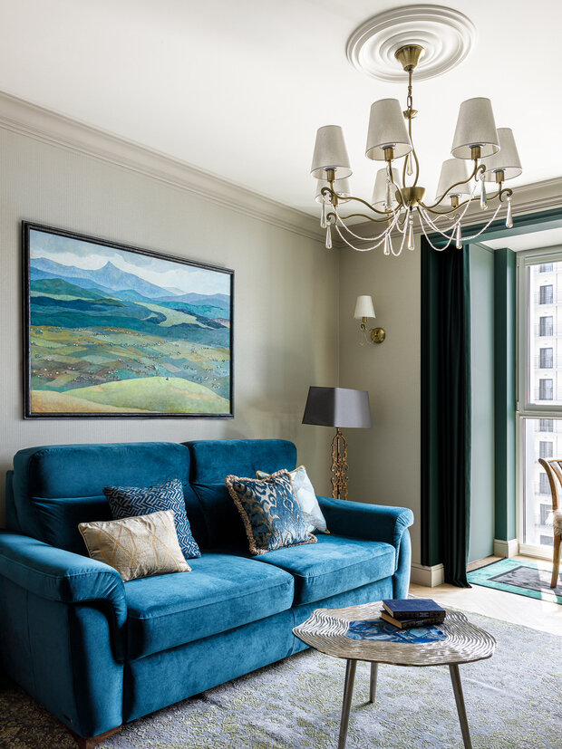 Фотография: Гостиная в стиле Современный, Эклектика, Квартира, Проект дня, 2 комнаты, 60-90 метров, Уфа, Лилия Усманова – фото на INMYROOM