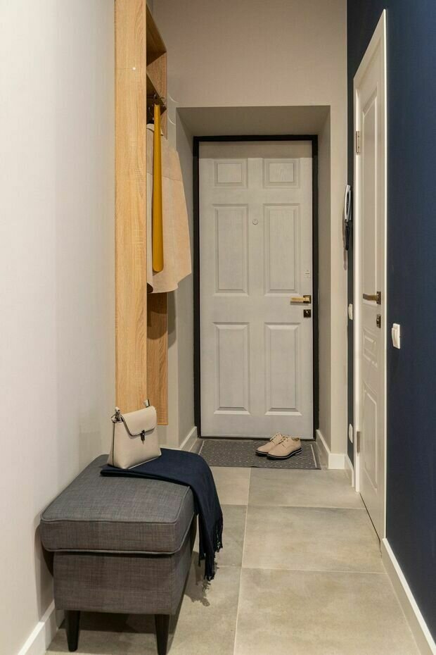 Фотография: Прихожая в стиле Скандинавский, Современный, Малогабаритная квартира, Квартира, Студия, Проект недели, Москва, Сталинка, Кирпичный дом, до 40 метров, RodenHome, Екатерина Паршинцева – фото на INMYROOM