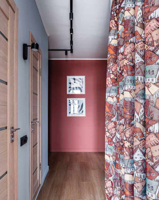 Фотография: Прихожая в стиле Скандинавский, Современный, Эклектика, Квартира, Проект недели, Москва, Алена Власова, П-44, Панельный дом, 2 комнаты, 40-60 метров – фото на INMYROOM