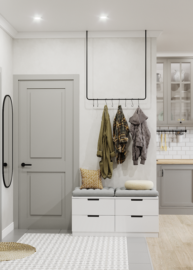 Фото из портфолио Однокомнатная квартира 39м2 – фотографии дизайна интерьеров на INMYROOM