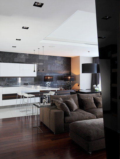 Фотография: Кухня и столовая в стиле Современный, Хай-тек, Квартира, Дома и квартиры – фото на INMYROOM